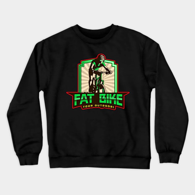 Fat Bike Tour Outdoor Crewneck Sweatshirt by With Pedals